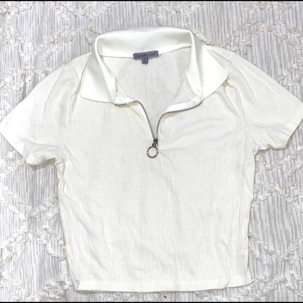 white crop top